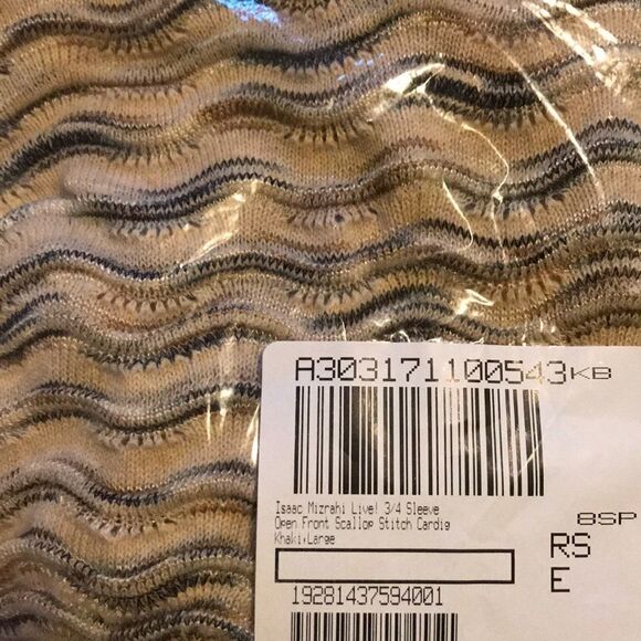 Isaac Mizrahi Open Front Scallop Stitch Cardigan - Picture 6 of 6